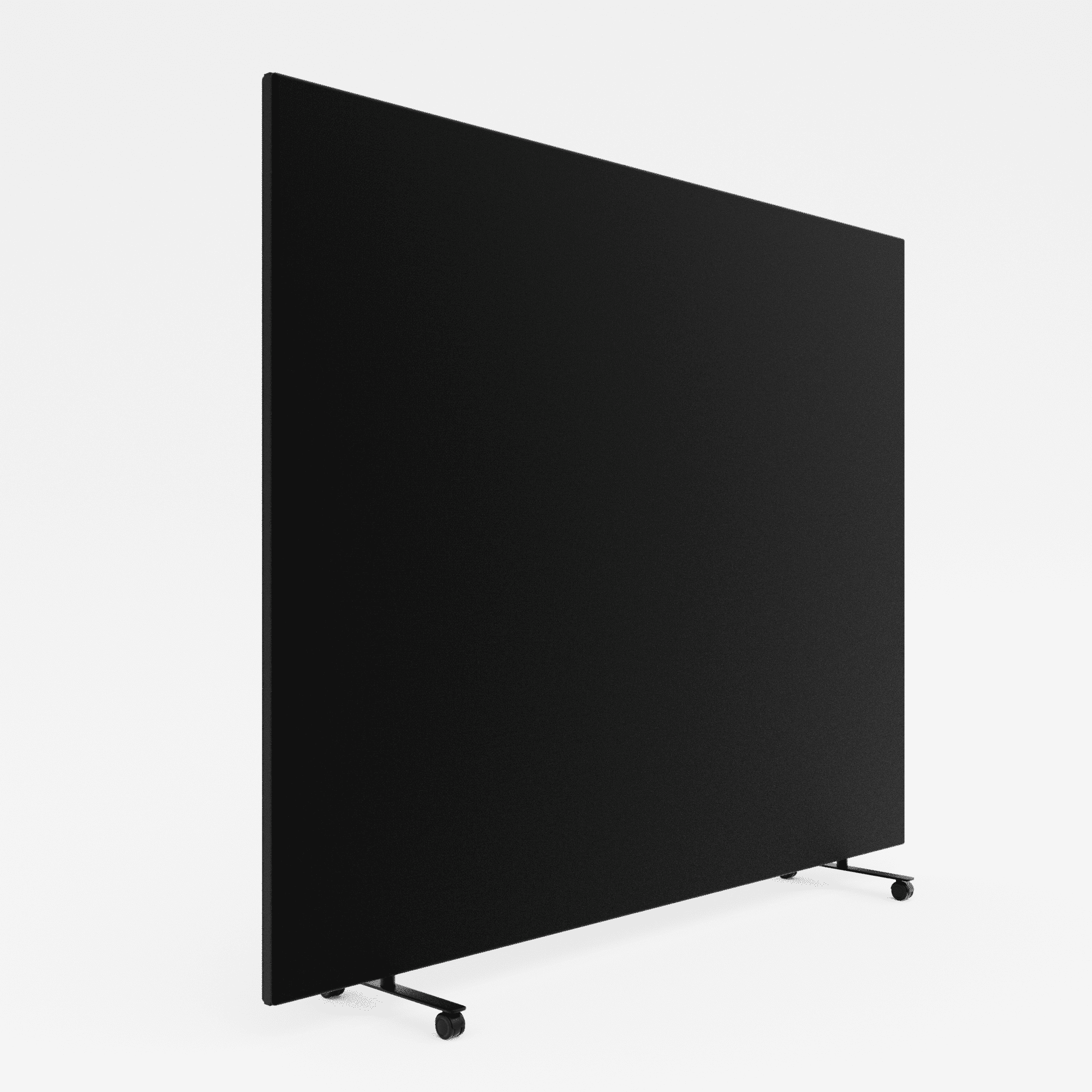 Office-Screen---H1.6x2-with-Castors---Woven-6_Black