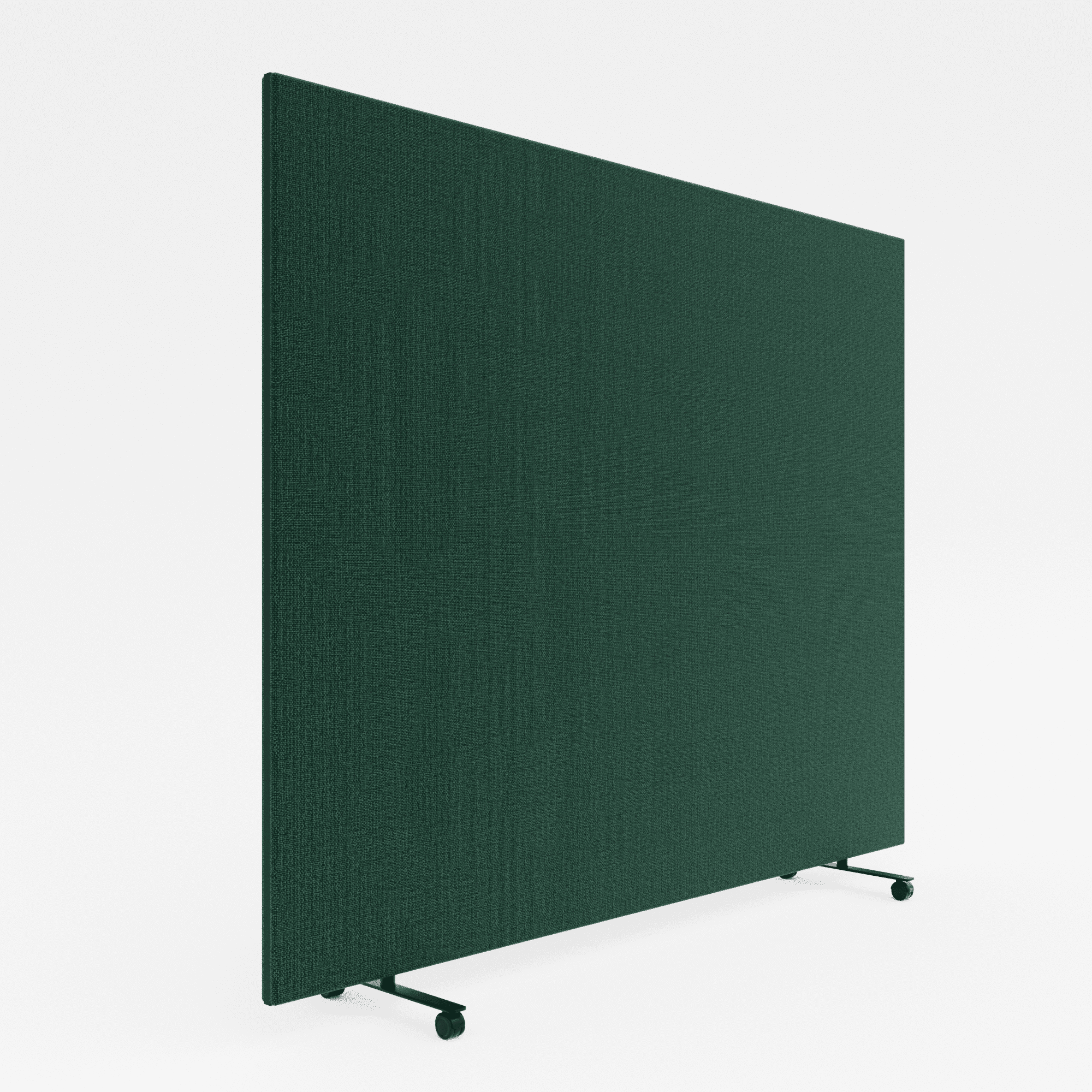 Office-Screen---H1.6x2-with-Castors---Woven-7_Green