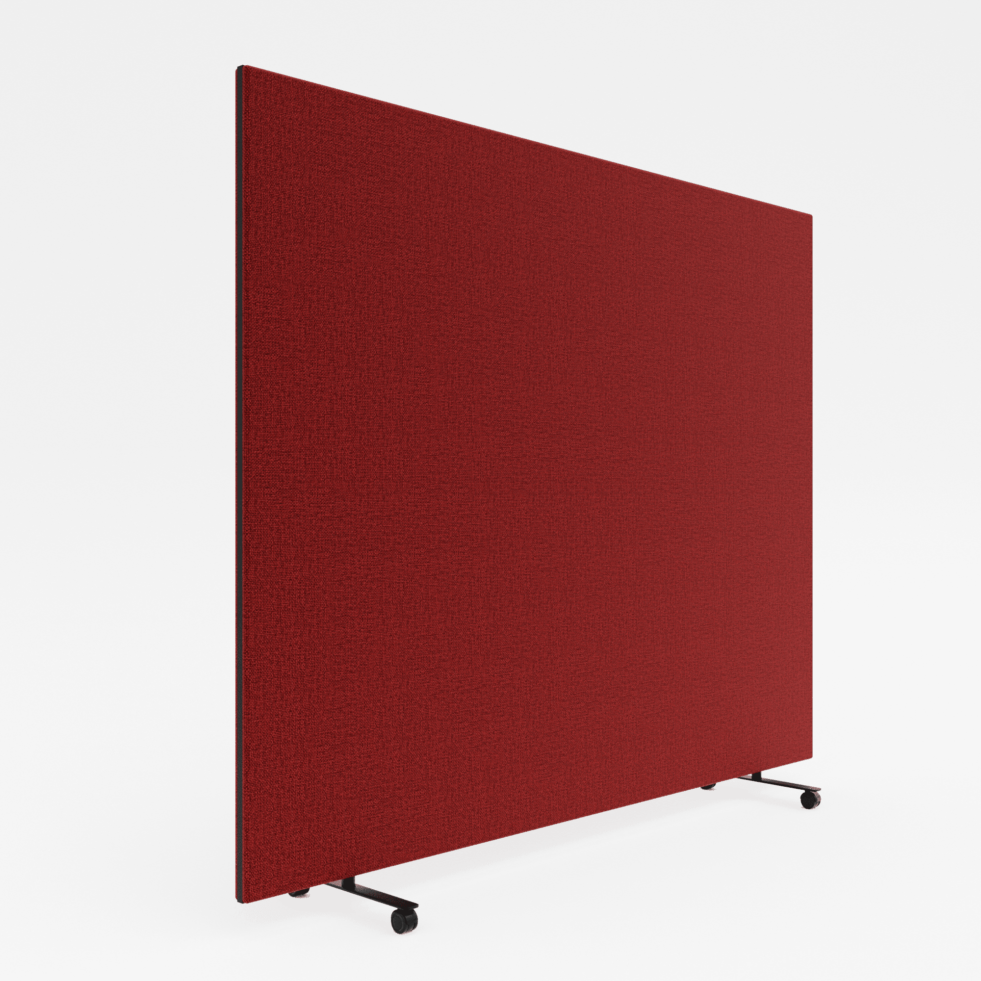Office-Screen---H1.6x2-with-Castors---Woven-8_Red