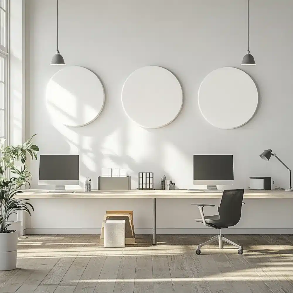 White Acoustic Circle Wall Panel